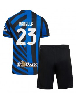 Inter Milan Nicolo Barella #23 Heimtrikotsatz für Kinder 2024-25 Kurzarm (+ Kurze Hosen)